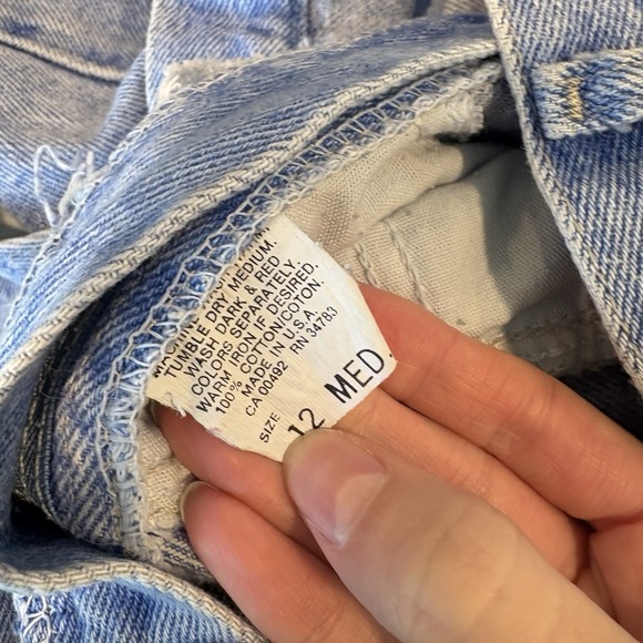 Vintage Lee High Rise Light Wash Tapered Mom Jeans Waist 29" Size 12 Med - Picture 10 of 10